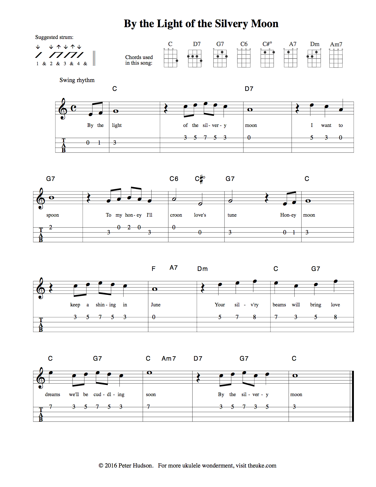 ukulele songbook free download